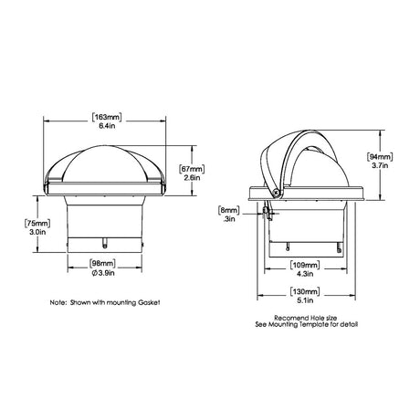 Ritchie SS-2000 SuperSport Compass - Flush Mount - Black [SS-2000]