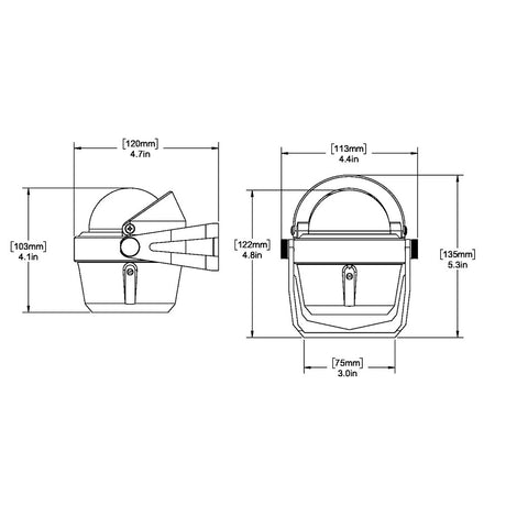 Ritchie B-51 Explorer Compass - Bracket Mount - Black [B-51]