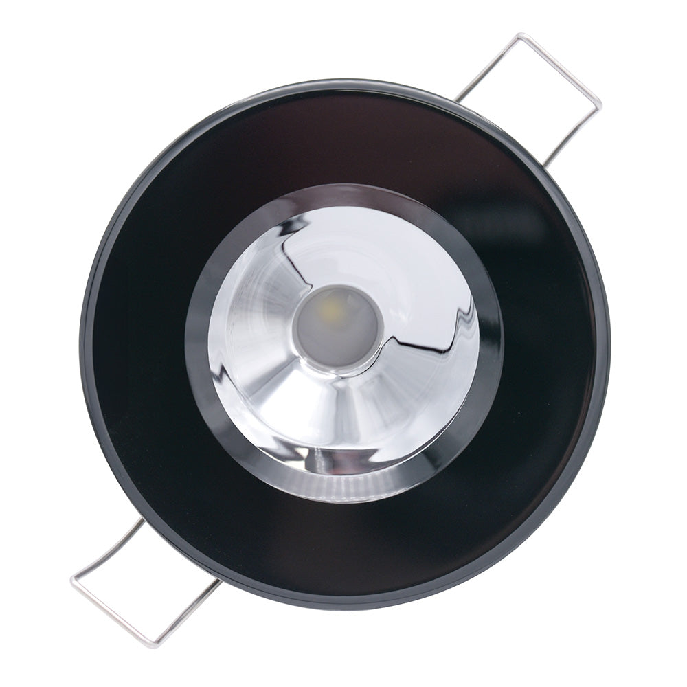 Lumitec Illusion Flush Mount LED Down Light - Spectrum RGBW - Cool White - Black Housing - Chrome Reflector [117167]