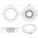 Lumitec Mirage - Flush Mount Down Light - Glass Finish/Polished SS Bezel - 2-Color White/Blue Dimming [113111]