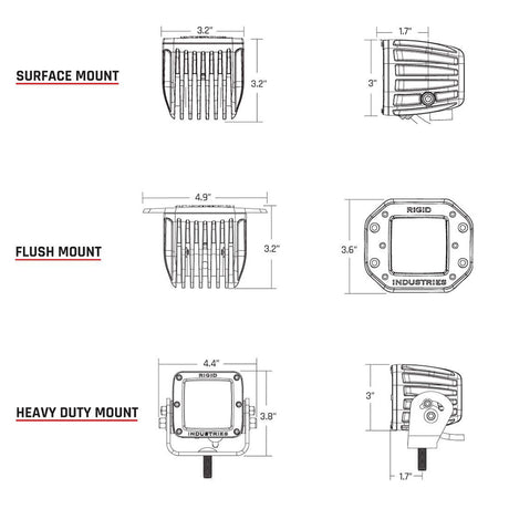 RIGID Industries D-Series PRO Hybrid-Flood LED - Pair - Black [202113]