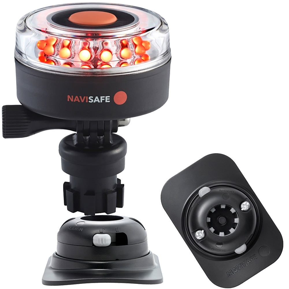 Navisafe Navilight All RED 360 2NM w/Navimount Base  RIB Mount - Black [045KIT2]