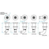 GROCO 1-1/4" Hose Barb Stainless 45 Degree Deck Drain [SCUS-1245]