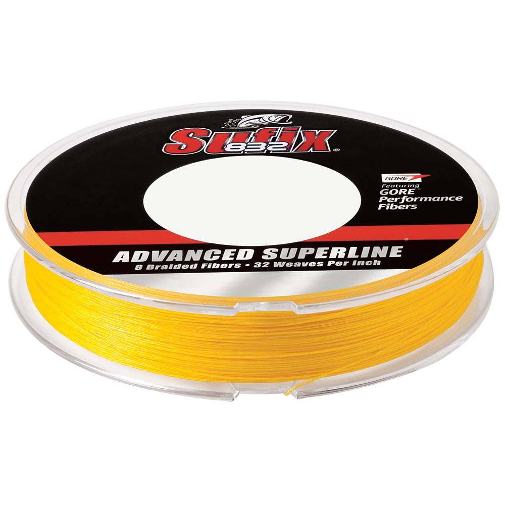 Sufix 832 Advanced Superline Braid - 20lb - Hi-Vis Yellow - 300 yds [660-120Y]