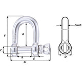 Wichard HR D Shackle - Diameter 15/32" [11206]