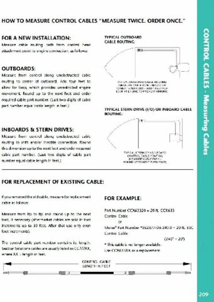 24' SeaStar Solutions 3300 Series Control Cable Assembly CC23024 UNIVERSAL