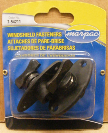 Marpac 54211 Windshield Window Quick Release Fastener PAIR Black Nylon Boat