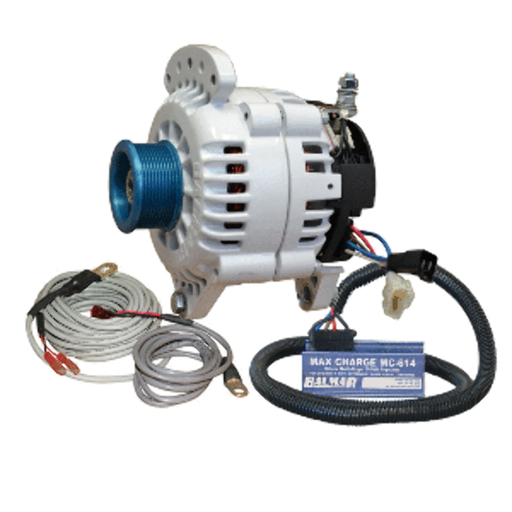 Balmar 250A 12V Alternator 3.15" Dual Foot Saddle K6 Pulley Regulator Temp Sens