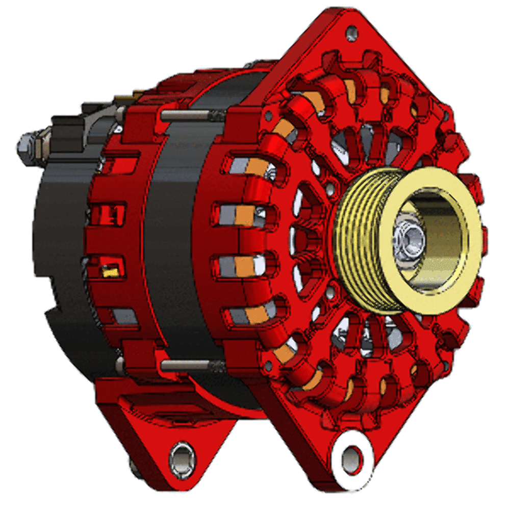 Balmar 100A 12V Alternator 3.15" Dual Foot Saddle-Pulley Regulator Temp Sensor